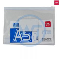 得力 5675 A5拉链袋 透明