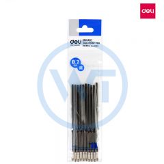 得力 6959 子弹头圆珠笔芯0.7mm 10支/包 蓝色