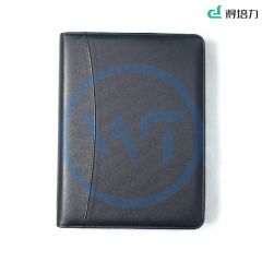得培力(Depli) D-026 A4 皮质签约夹带计算器 黑色