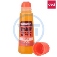 得力 7313 液体胶/透明黄胶水50ml 单支装