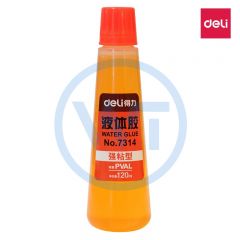 得力 7314 液体胶/透明黄胶水120ml 单支装