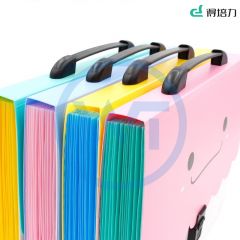 得培力(Depli) D-621 A4 炫彩笑脸手提风琴包 颜色随机