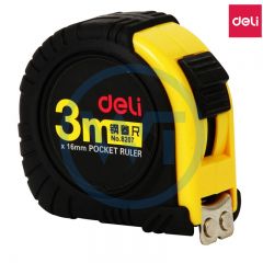 得力 8207 全包胶带锁定钢卷尺3m 黄色