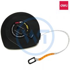 得力 8218 耐用皮卷尺/软尺/测量尺30m 黑色