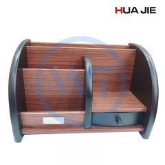 华杰 H6012木制扇形多用笔筒/笔插/笔架