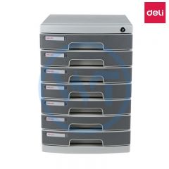 得力 8877 七层文件柜带锁 浅灰