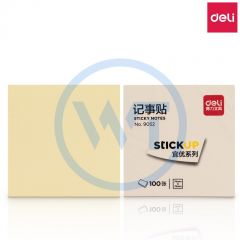 得力 9052 便利贴/便签纸/记事贴 76*76mm 黄色 100张/包