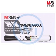 晨光 AWMY2201A 单头记号笔/易擦白板笔 黑色 10支/盒