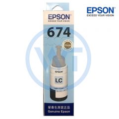 爱普生 674系列原装墨水 T6745 适用爱普生 L801/L805/L810/L850/L1800 浅青 70ml