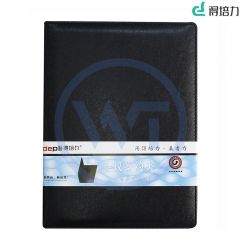 得培力(Depli) D-025 A4磁性皮质签约夹 黑色