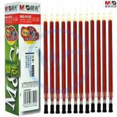 晨光 MG6102C 子弹头办公型中性笔芯/替芯0.5mm 红色 20支/盒