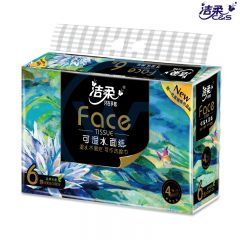 洁柔 6498（BR070-06N） 纸面巾(Face艺术软抽) 100抽4层 6包/提