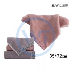 三利 3436 一切安好系列 纯棉毛巾 72*35cm 颜色随机