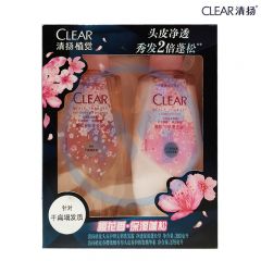 清扬 8007 洗发露380ml+护发素375ml（樱花香）