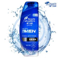 海飞丝 5407 男士去屑洗发露 劲感净透型 380ml