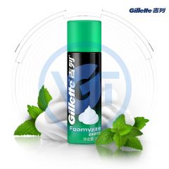 吉列 3033 剃须泡沫 酷爽薄荷型210g