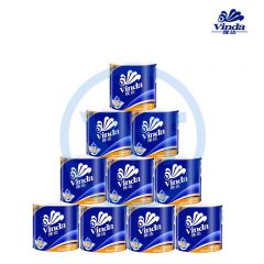 维达 V4069 卫生纸空芯加长型三层 140g*10卷/提 10提/箱