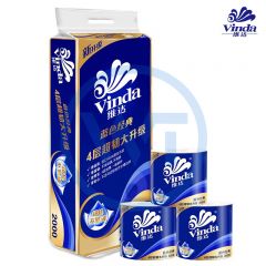 维达 V4073 卫生纸 蓝色经典 4层空芯 2000g 10卷/提