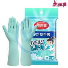 美丽雅 6293 灵巧性乳胶手套 中号 （颜色随机)