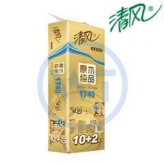 清风 3250 无芯卷纸 4层1740克 12卷/提