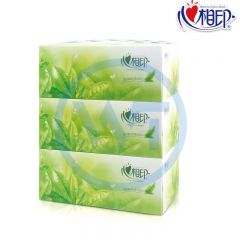 心相印 H200 茶语盒装面巾抽纸2层200抽 3包/提