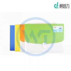 得培力(Depli) D-622 A4简约花纹手提风琴包 13格 黄色