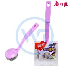 美丽雅 0025 连柄锅刷/长手柄清洁球/洗锅刷 颜色随机