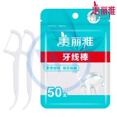 美丽雅 8759 袋装牙线棒 50支装