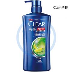 清扬 4681 男士去屑洗发露清爽控油型蓝瓶650g