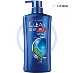 清扬 4667 男士去屑洗发露活力运动薄荷型蓝瓶650g