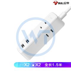 公牛 GN-A120U 插座/插排/接线板无控（2位+2USB） 1.5米