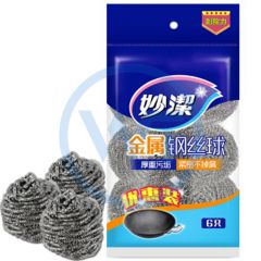 妙洁 1353 金属钢丝球 6只/袋