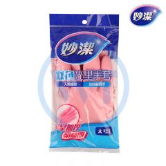 妙洁 0343 双色光里手套L号 1副
