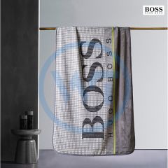 BOSS HBMT-015L 格纹毯 灰色 140*190cm