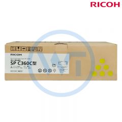 理光 SP C360C 黄色标准容量墨粉盒 适用理光SP C360DNw/C360SFNw 1500页