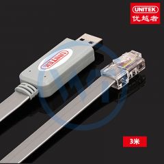 优越者 Y-SP02001C USB转RJ45 Console调式线 3米