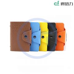 得培力(Depli) D-037 高档彩色皮质卡包 红色