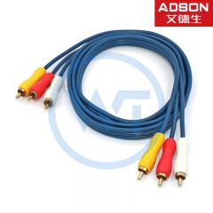 艾德生 31136 加粗型AV音视频连接线（红黄白三莲花） 工程版 1.5米
