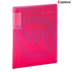 齐心 SF60AK iColor A4背脊资料册60袋 枚红色