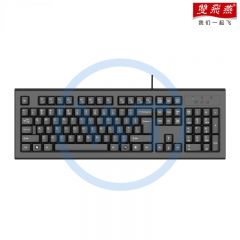 双飞燕 KR-85P 防水外接办公家用有线键盘 PS2圆口台式机使用