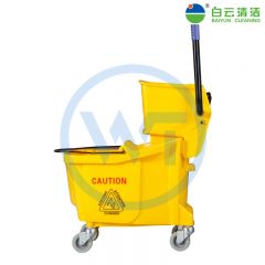 白云清洁 AF08070 单桶榨水车/手压式挤水桶 36L
