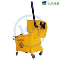 白云清洁 AF08079 单桶榨水车/手压式挤水桶 24L