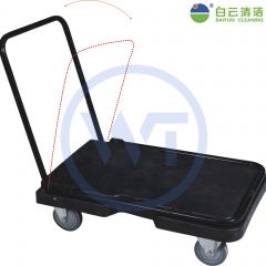 白云 AF12165 手推平板车/作业推车/工具车 80*83*83cm 黑色
