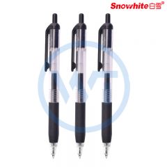 白雪(snowhite) G-101 彩色按动中性笔 0.5mm 子弹型 黑色 12支/盒