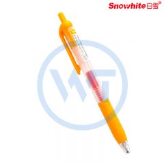 白雪(snowhite) G-101 彩色按动中性笔 0.5mm 子弹型 橙色 12支/盒
