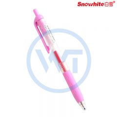 白雪(snowhite) G-101 彩色按动中性笔 0.5mm 子弹型 粉色 12支/盒