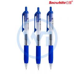 白雪(snowhite) G-101 彩色按动中性笔 0.5mm 子弹型 蓝色 12支/盒