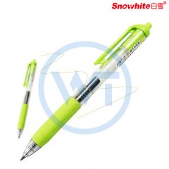 白雪(snowhite) G-101 彩色按动中性笔 0.5mm 子弹型 绿色 12支/盒