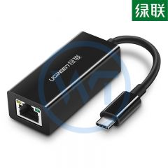 绿联 CR110 USB2.0百兆网卡 线长10cm 黑色（20254）