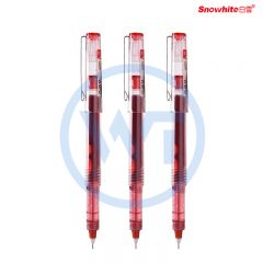 白雪(snowhite) X55 直液式走珠笔 0.5mm 针管型 红色 12支/盒